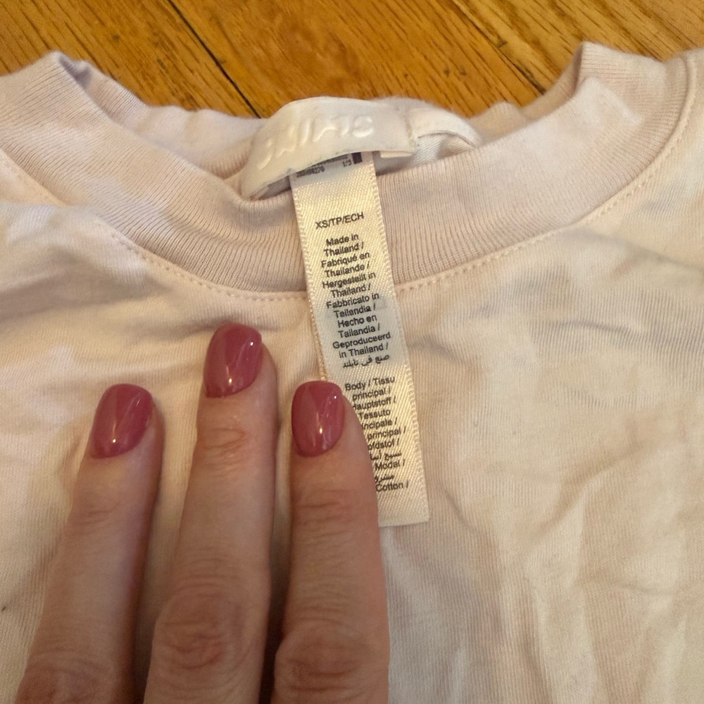 SKIMS Light Pink Soft Lounge Long Sleeve Top XS - Picture 3 of 3